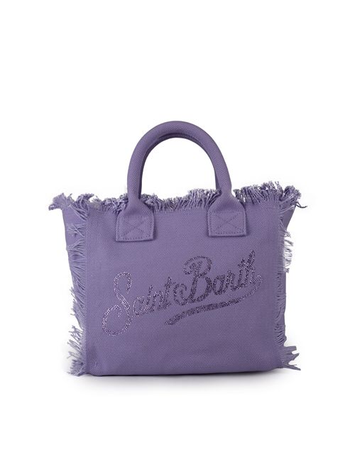 Borsa Colette Small in tela di cotone con strass Viola Mc2 Saint Barth | COLETTE ACC. CANVAS SMALL04050H 24 STRASS